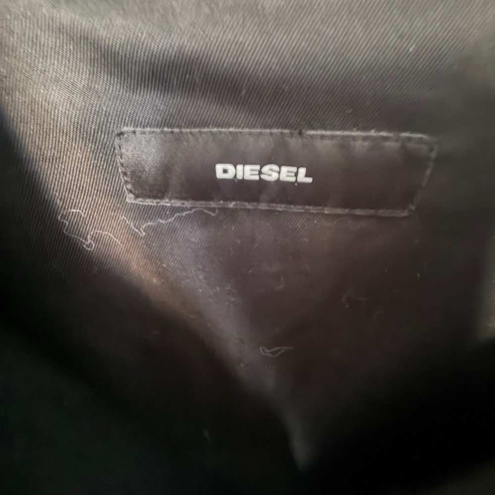 Diesel “Only The Brave Wolf Mountain” Button Up Shirt Mens Size L Black Rare EUC - Picture 2 of 5